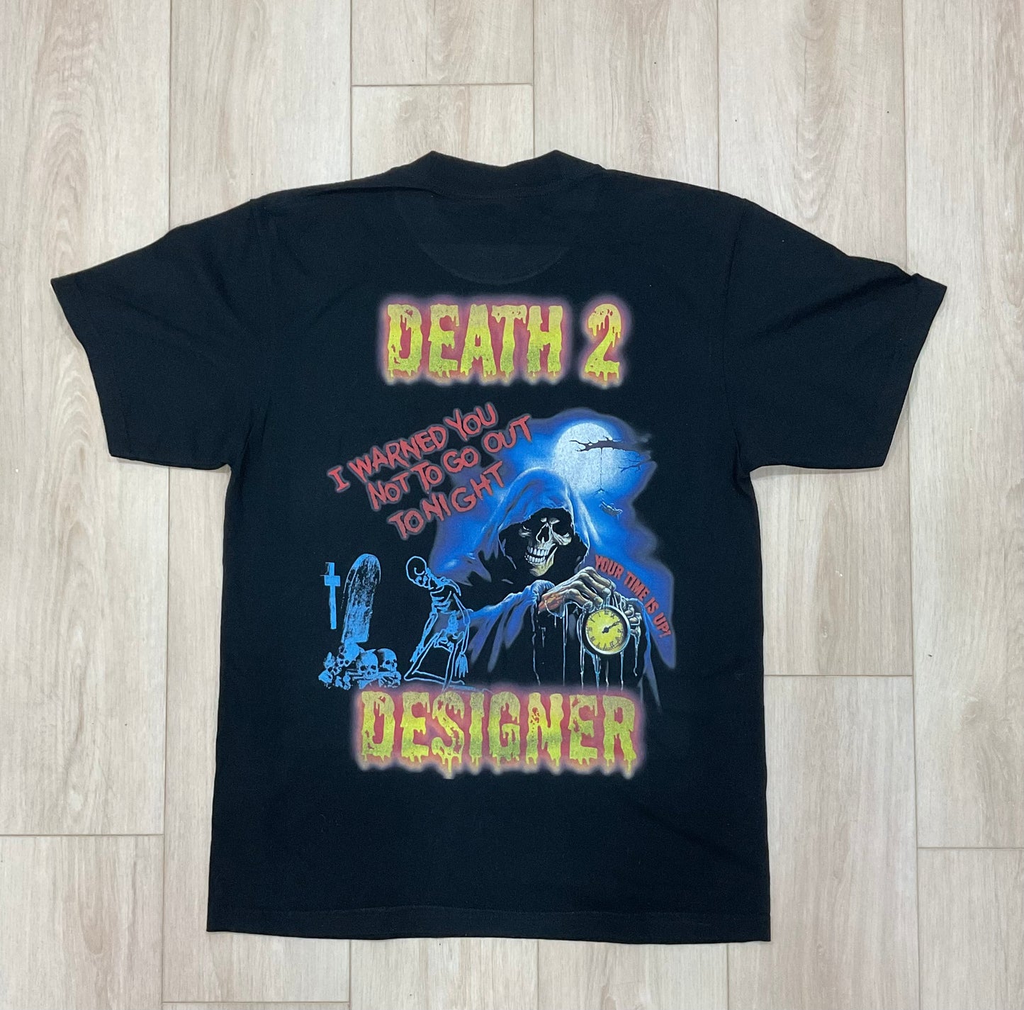 DEATH 2 DESIGNER - “Time is Invaluable" Tee - BLACK