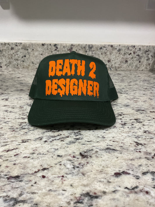 DEATH 2 DESIGNER Trucker Hat - "MIAMI HURRICANES"