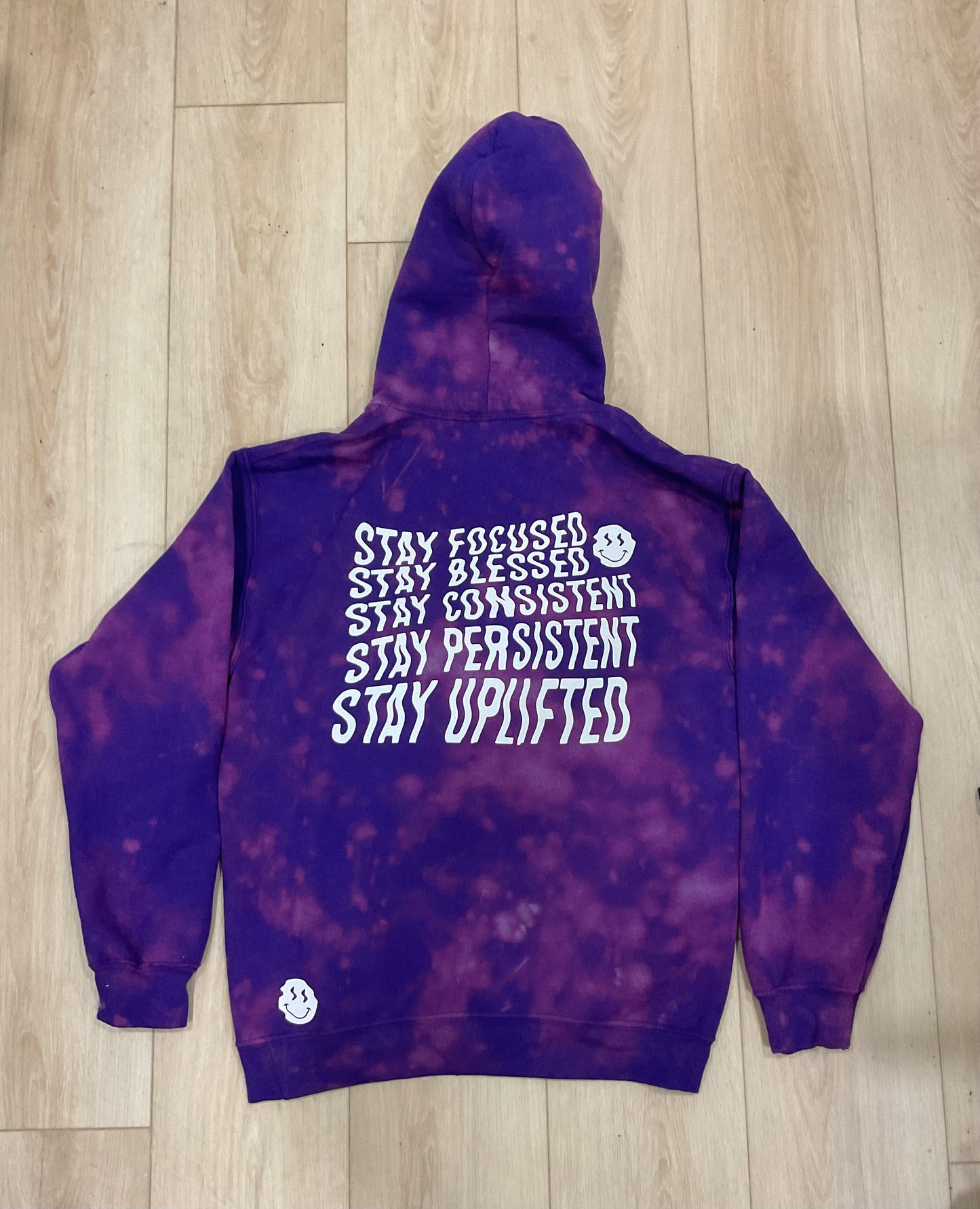 STAY UPLIFTED - “All Smiles” Hoodie - Purple/White Reflective