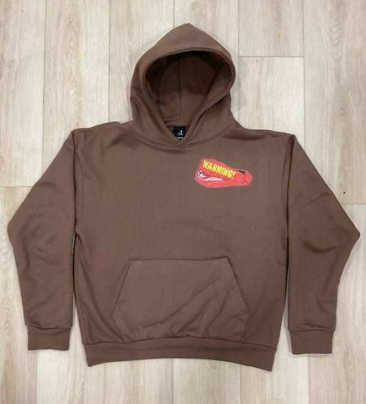 DEATH 2 DESIGNER - “Time is Invaluable" Mid-Heavyweight Hoodie - BROWN