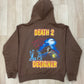 DEATH 2 DESIGNER - “Time is Invaluable" Mid-Heavyweight Hoodie - BROWN