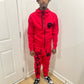 STAY UPLIFTED - “RESILIENT SMILE” Tech Fleece Set - RED