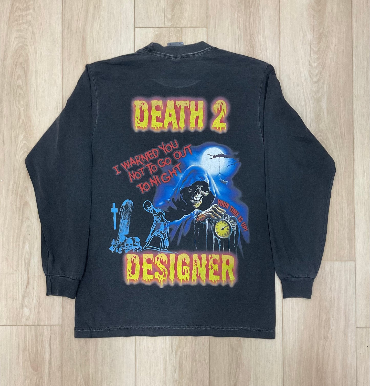 DEATH 2 DESIGNER - “Time is Invaluable" LS Tee - SHADOW