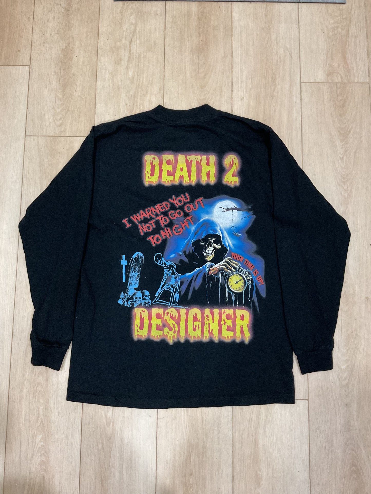 DEATH 2 DESIGNER - “Time is Invaluable" LS Tee - BLACK