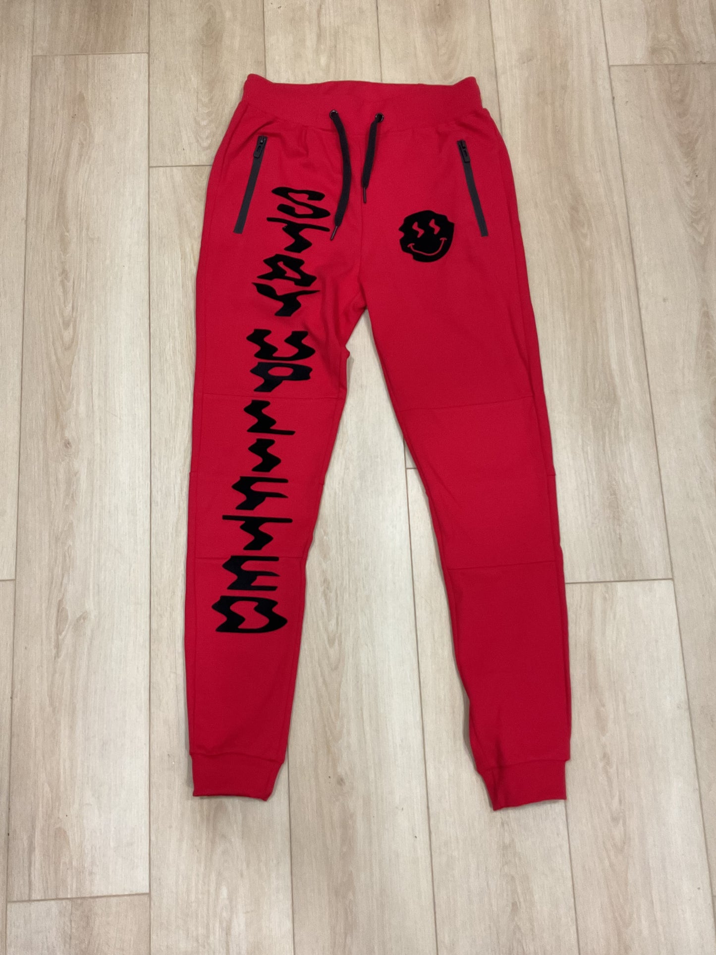 STAY UPLIFTED - “RESILIENT SMILE” Tech Fleece Set - RED