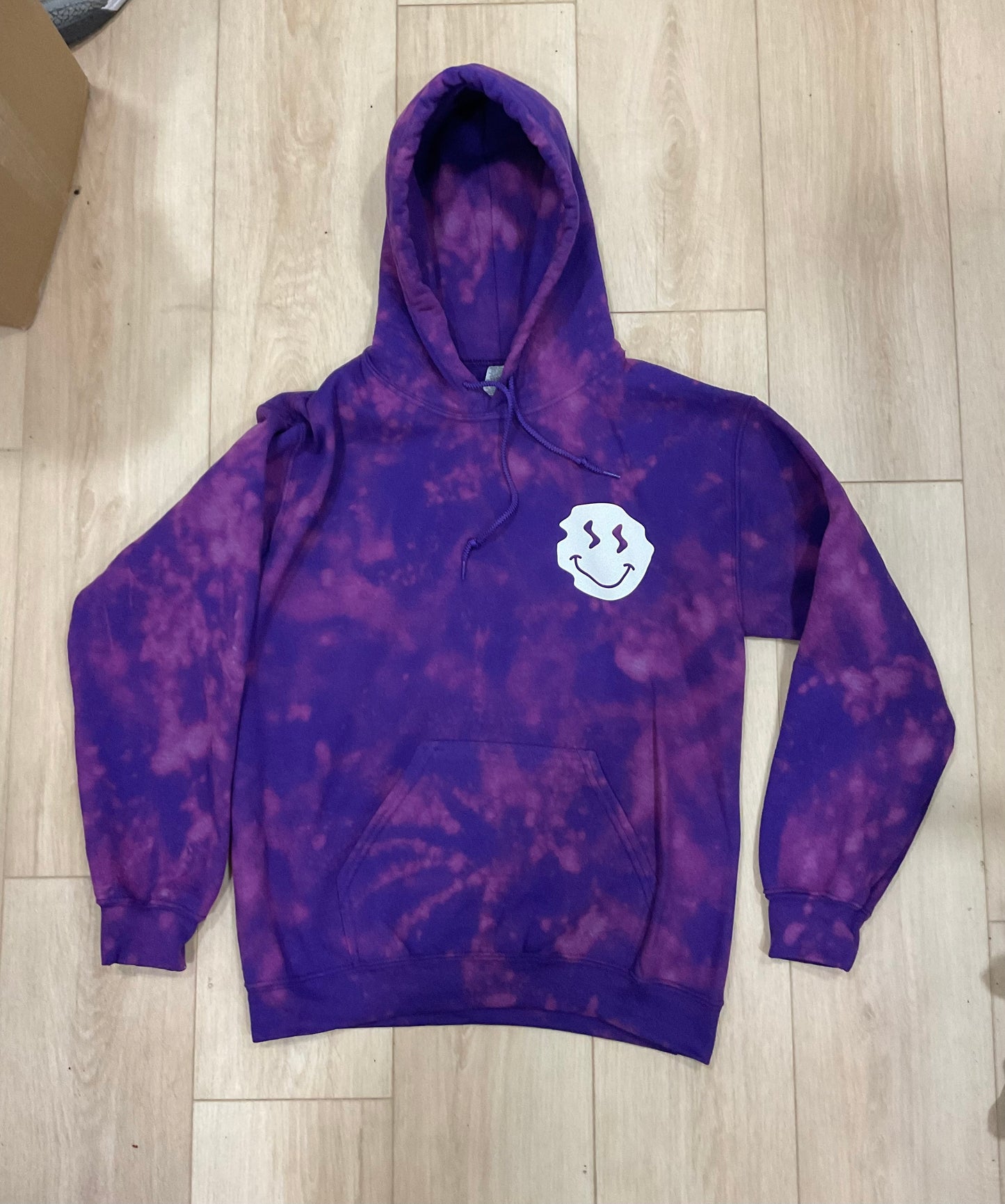 STAY UPLIFTED - “All Smiles” Hoodie - Purple/White Reflective