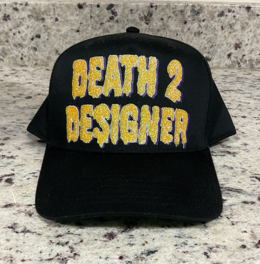 DEATH 2 DESIGNER Snapback Hat - "CHAMPIONSHIP LAKERS"