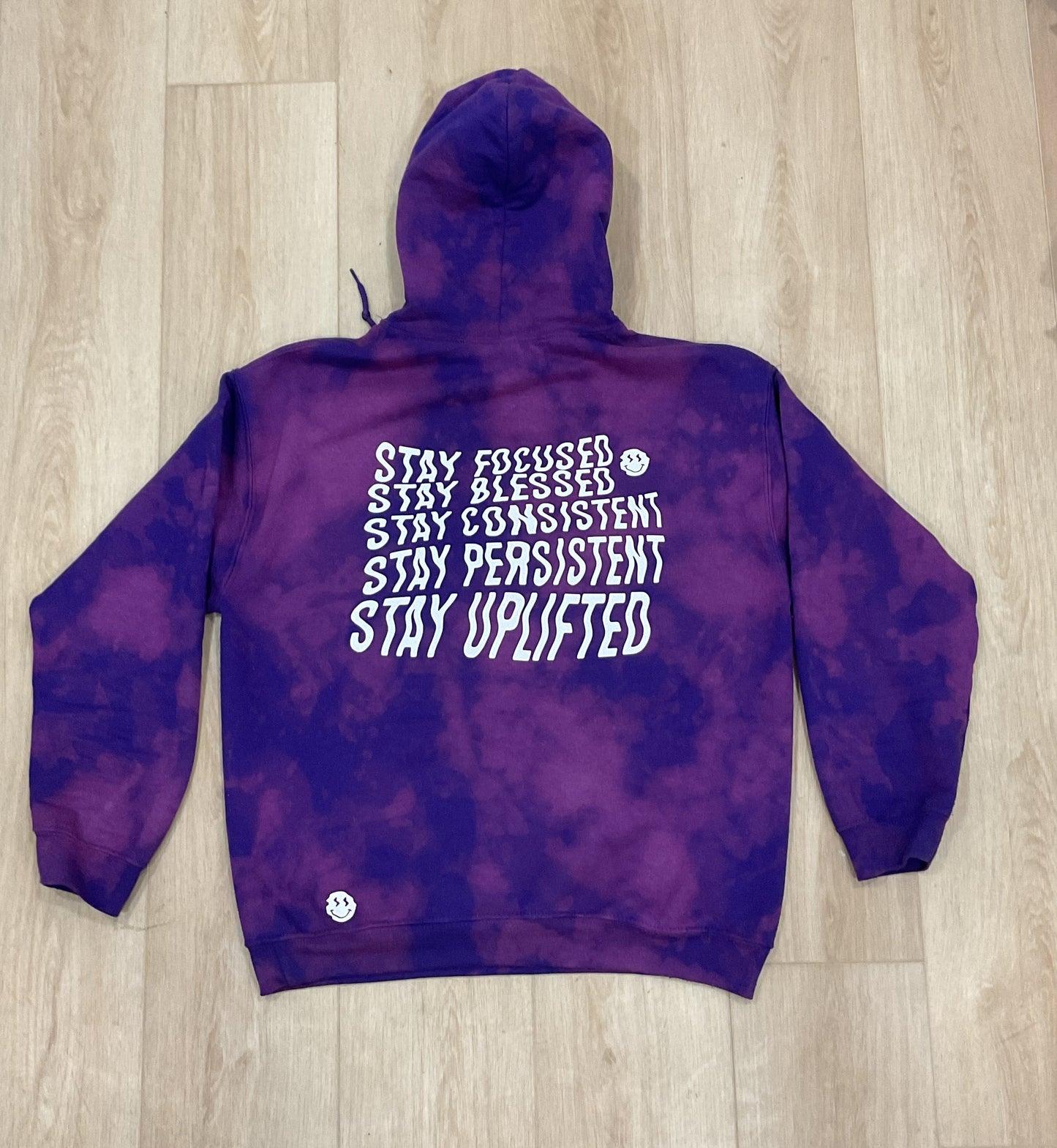 STAY UPLIFTED - “All Smiles” Hoodie - Purple/White Reflective