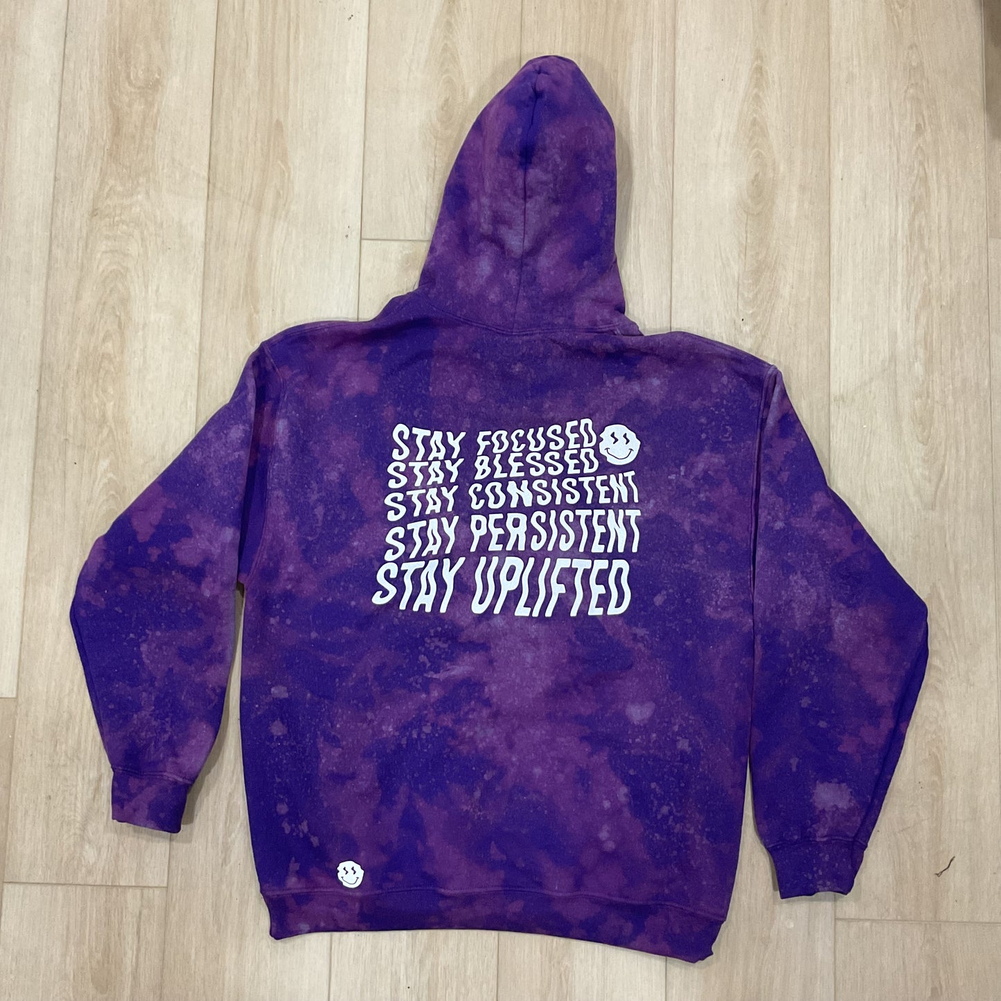 STAY UPLIFTED - “All Smiles” Hoodie - Purple/White Reflective