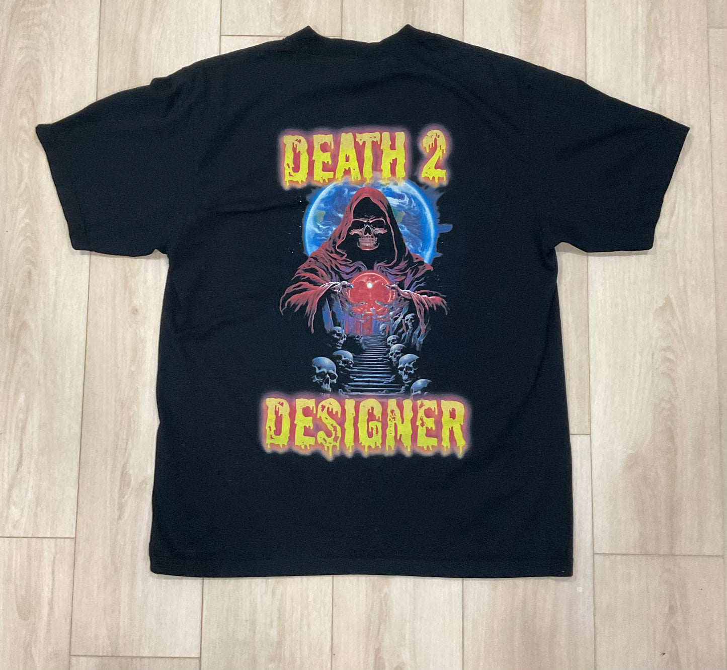 DEATH 2 DESIGNER - “The Future is in Your Hands" Tee - BLACK