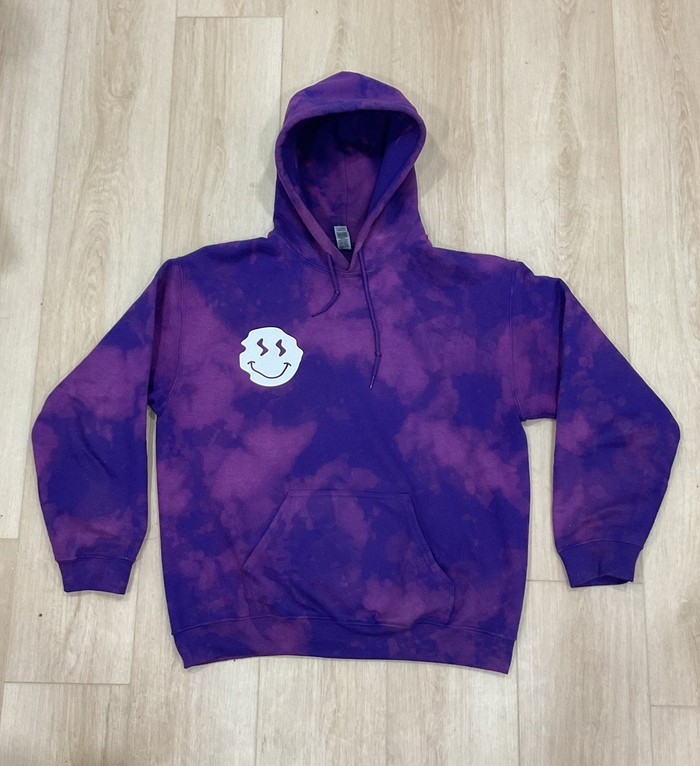 STAY UPLIFTED - “All Smiles” Hoodie - Purple/White Reflective